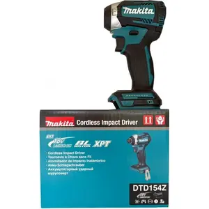 Makita DTD154Z, Schlagschrauber, Pistolengriff, 1/4", Schwarz, Blau, B...