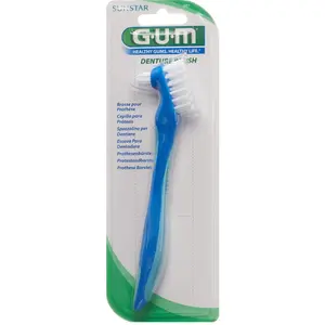 GUM, Handzahnbürste, SUNSTAR Prothesenbürste hart (Hart, 1x) günstig