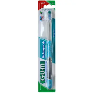 GUM, Handzahnbürste, SUNSTAR TECHNIQUE Zahnbürste compact soft (Weich, 1x) günstig