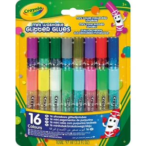 Crayola Glitzerkleber Set: 16 x 6 ml Pipsqueak bunte Glitzerkleber für...