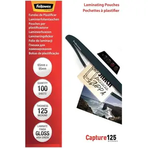 Fellowes Glänzende Laminierfolien 125 Mikron 65x95 Mm 100 Einheiten günstig