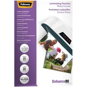 Fellowes, Laminierfolie, Enhance 80 (10 x 15 cm, 25 Stk., 80 µm) günstig
