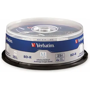 Verbatim M-Disc BD-R 25GB 4x Spindel (25x), Optischer Datenträger günstig