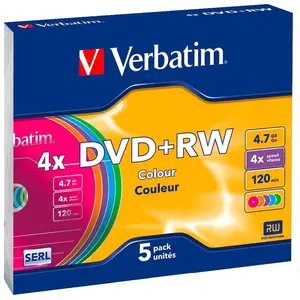Verbatim Dvd+rw 4.7gb Farbe 4x Geschwindigkeit 5 Einheiten günstig