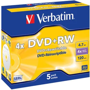 Verbatim DVD+RW 4,7 GB 5er JC Jewel Case günstig