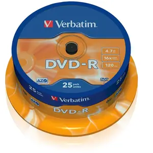 Verbatim 4.7gb 16x Geschwindigkeit Dvd-r 25 Einheiten günstig