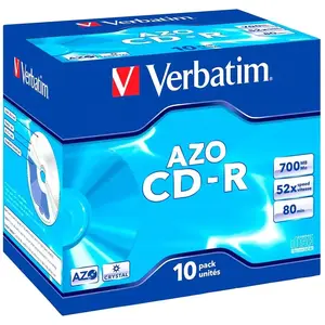Verbatim Cd-r 700mb Azo 52x Geschwindigkeit 10 Einheiten günstig
