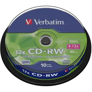 Verbatim Cd-rw 80 / 700mb Geschwindigkeit Cakebox 10 Einheiten günstig