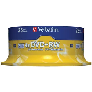 Verbatim DVD+RW 4,7GB 25er Sp. Spindel günstig
