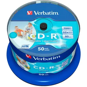 Verbatim Cd-r 700mb Bedruckbar 52x Geschwindigkeit 50 Einheiten günstig