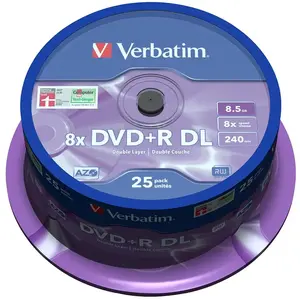 Verbatim 25 Dvd+r Dual Layer 8x günstig