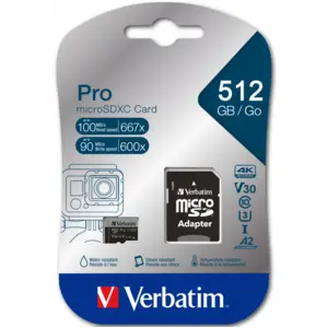 Pro U3 512GB Micro SDXC Karte, mit Adapter