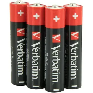 Verbatim Batterie 4 x AAA / LR03 - Alkalisch (4 Stk., AAA), Batterien + Akkus günstig