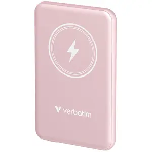Verbatim Charge n Go Magnetic Wireless Power Bank 5000 Pink
