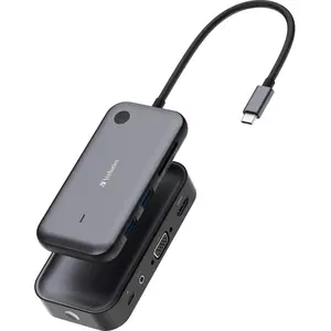 Verbatim Share My Screen 1080p Drahtloser USB-C-Monitor-Adapter mit Hub WDA-01