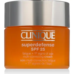 Clinique Superdefense Broad Spectrum SPF 25 Fatigue + 1st Signs Of Age Multi-Correcting Cream, Unisex, 50 ml, Creme, trockene Haut, Sehr trockene Haut, Anti-Aging, Feuchtigkeitsspendend, Schutz, Topf günstig