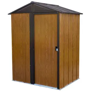 Spacemaker Metall Gerätehaus Woodlake 54 Braun 122x151x198 cm günstig