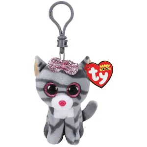 TY Beanie Boos Kiki, Spielzeug-Katze, Grau, Pink, Weiß, Plüsch, 3 Jahr...