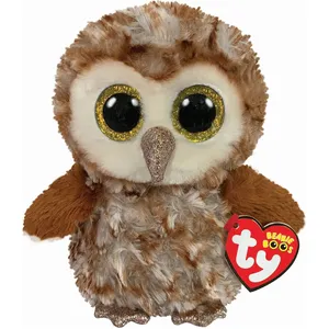 TY Beanie Boos Percy, Spielzeug-Eule, Braun, Weiß, Seide, China, 82 mm...
