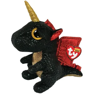 TY Beanie Boos Grindal, Spielzeug-Drachen, Schwarz, Gold, Rot, Seide, ...