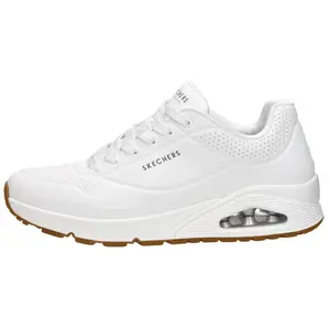 Skechers Uno - Stand On Air Sneaker, flache Sohle, weiß, Größe 44 günstig