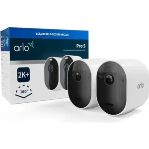 Arlo Pro 5 2K+ Überwachungskamera außen, 2er Set, IP-Sicherheitskamera...