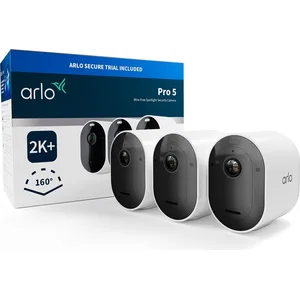Arlo Pro 5 2K+ Überwachungskamera außen, 3er Set, IP-Sicherheitskamera...