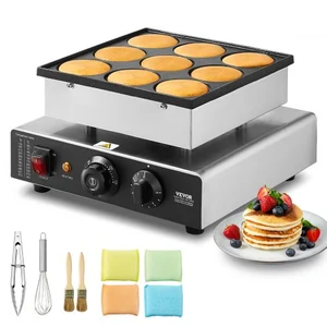 VEVOR Mini-Pfannkuchenmaker kommerzielle Dutch mini Pfannkuchen Maschi... günstig