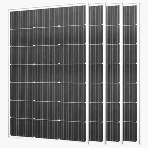 VEVOR Monokristalline Solarmodule 100-W 4er-Pack, PV-Modul mit MC4-Aus...