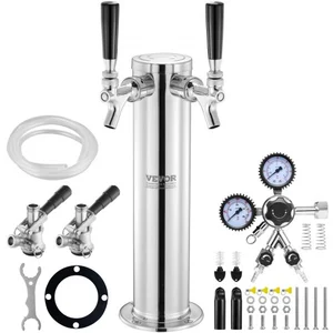 VEVOR Bierspender Bierturm, Bier-Umrüstsatz mit zwei Zapfhähnen, Bier-... günstig