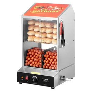 VEVOR Hot Dog Dampfgarer, 37L, 2-stufiger Hot Dog Hütten-Dampfgarer, 3... günstig