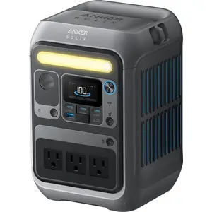 Anker C300X + PS60 Faltbares Solarpanel, 60 W, Schwarz