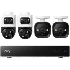 eufy PoE Sicherheitssystem + NVR + S4 Doppelpack + E40 Doppelpack günstig