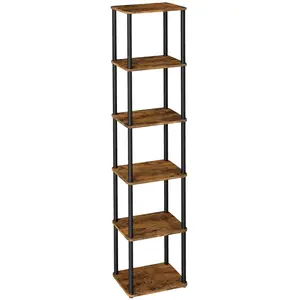 Vasagle, Regal, Rega  6-poziomowy 23,8 x 38 x 173,4 cm br z vintage atramentowa czer  (38 x 23.80 x 173.40 cm) günstig