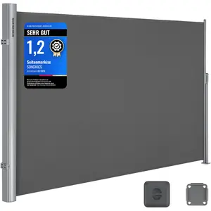 SONGMICS Alu Seitenmarkise 160 x 400 cm 280 g/m² ausziehbar Sichtschut... günstig