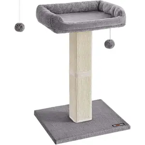 Feandrea Kratzbaum, Kratzstamm 71 cm hoch, mit 10 cm Dicke Kratzsäule Hellgrau günstig