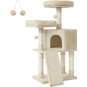 FEANDREA Kratzbaum, 115cm,vollständig mit Sisal umwickelte Säule beige günstig