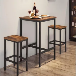 VASAGLE Bartisch mit Barhocker-Set, Esstisch mit 2 Stühlen, Küchentisc... günstig