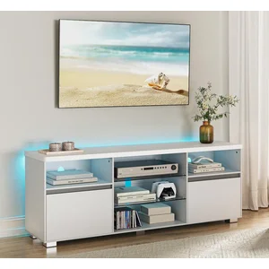 VASAGLE TV-Schrank mit LED-Beleuchtung, Fernsehtisch, für Wohnzimmer, ... günstig