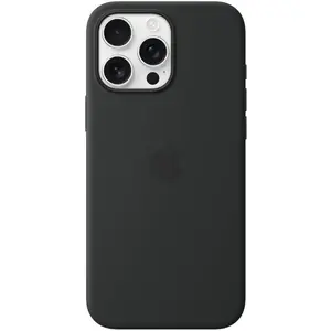 Apple Silikon Case iPhone 16 Pro Max mit MagSafe (schwarz)