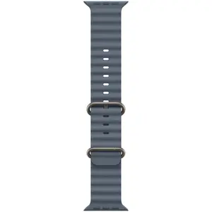 Apple Ocean Band (49 mm, Fluoroelastomer, Titan), Uhrenarmband, Blau