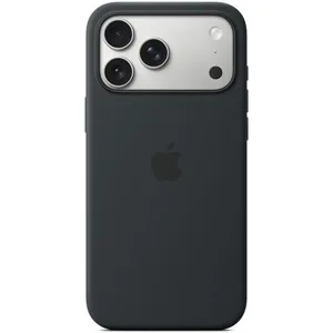 Apple Silikon Case iPhone 17 Pro Max mit MagSafe (Schwarz)