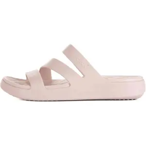 Crocs Getaway Strappy Damen Komfort-Pantoletten Hellrosa (Quartz), 209587-6UR günstig