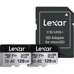 Lexar Professional Silver Plus 2-Pack (128 GB, microSDXC, U3, UHS-I), Speicherkarte, Schwarz, Silber günstig