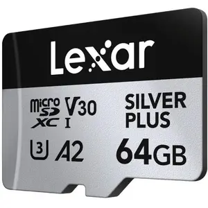 Lexar Professional Silver Plus 2-Pack (64 GB, MicroDrive, microSDXC, U3, UHS-I), Speicherkarte, Schwarz, Silber günstig