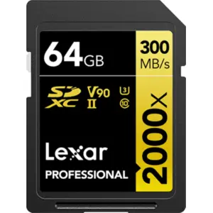Lexar Professional SDXC 2000x GOLD 64GB 260 MB/s