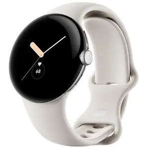 Google Watch Pixel LTE Polished Silver Case with Sport Band