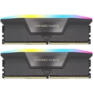 Corsair Vengeance RGB Grau 64GB (2x32GB) DDR5-6000 CL30 EXPO DIMM Arbe...
