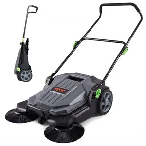 VEVOR Handgeführte Bodenkehrmaschine mit 65 cm Breite und 19 L Abfallb... günstig