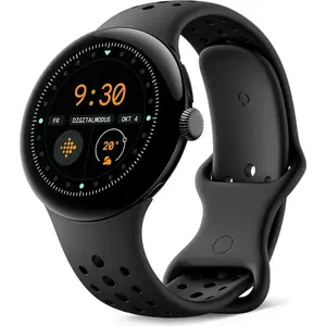 Google Pixel Watch 3 matte black 41mm LTE Sportarmband obsidian